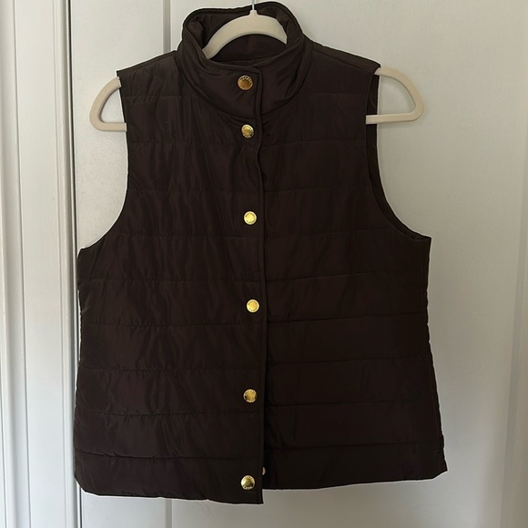 Michael Kors Small Dark Brown Snap up Vest! - Picture 1 of 4